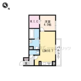 Surfinia堅田【102号室】の間取り