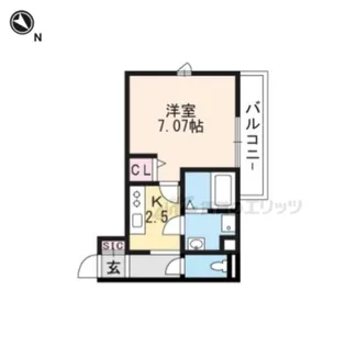Surfinia堅田【207号室】の間取り