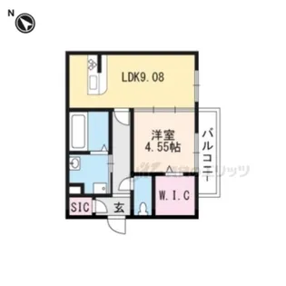 Surfinia堅田【205号室】の間取り