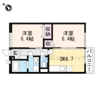 メゾンクレセラ?【2階】の間取り