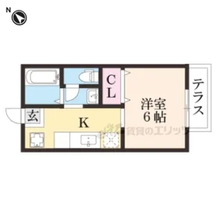 ハイツ二本木?【202号室】の間取り