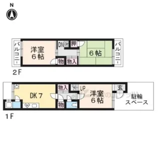 京都府向日市寺戸町西田中瀬【一戸建】の間取り