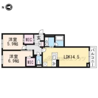 シャーメゾン丸の内【203号室】の間取り