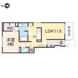 リバービサイド【1階】の間取り