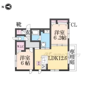 GLAN STORIA【101号室】の間取り
