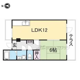 藤の木ハイツ第2棟【106号室】の間取り