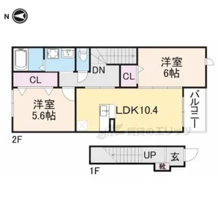 ミップルハウスB【2階】の間取り