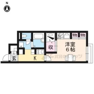 レオパレス篠山【208号室】の間取り