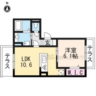 グランスタ花山【1階】の間取り