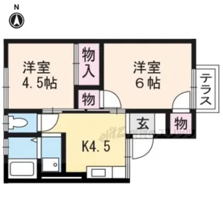 グリーンパレス【1階】の間取り