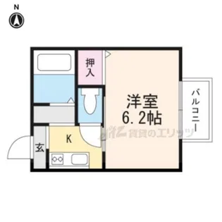 バウ ソリオE【105号室】の間取り