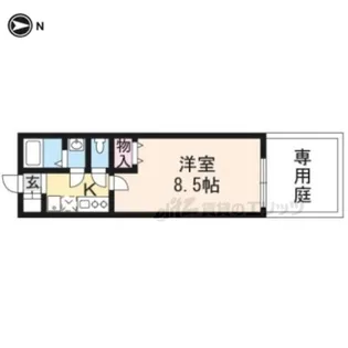 フラッティ葛野七条【1階】の間取り