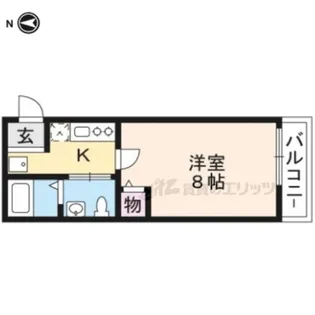 サントス堀川紫明【3階】の間取り