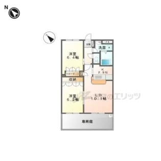 ガーディングヒル【1階】の間取り