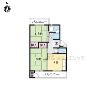 びわ湖美空団地8号棟【503号室】の間取り