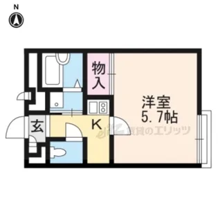 レオパレスフリューゲル【105号室】の間取り