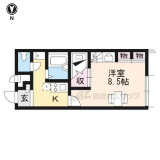 レオパレスシャルマンゾーン照杉【206号室】の間取り