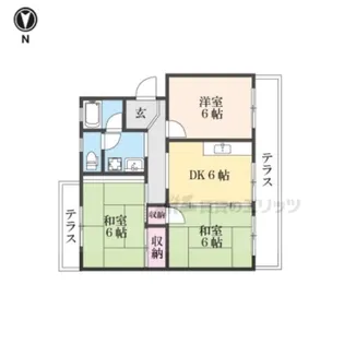 丹南四季の森ハイツ【202号室】の間取り