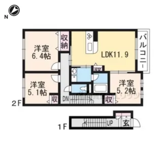 サンシャインガーデンZen【206号室】の間取り