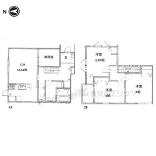 ニポーテ【2号室】の間取り