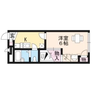 レオパレス西京【2階】の間取り