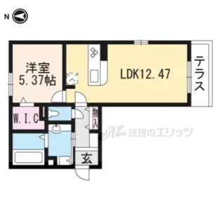 ラヴィベル膳所【1階】の間取り
