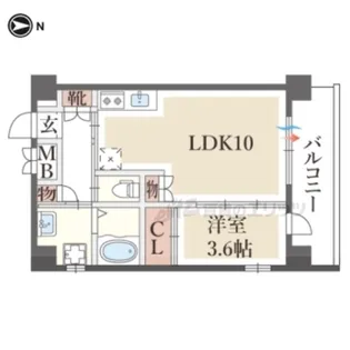 M’sGarden京都西院【301号室】の間取り