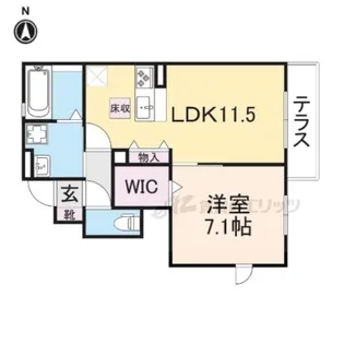 LIVIN'ON EAST【1階】の間取り