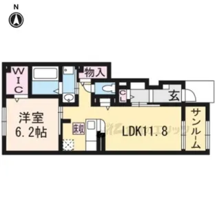 ソルポニエンテ【101号室】の間取り