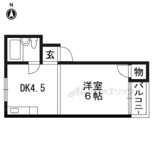 サンハイツ杉A棟【208号室】の間取り