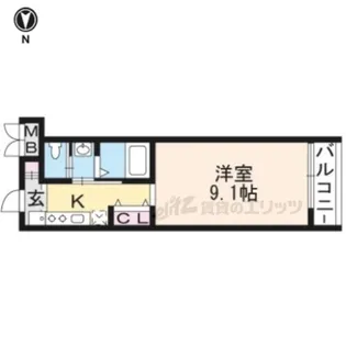 LA VITA東寺【4階】の間取り