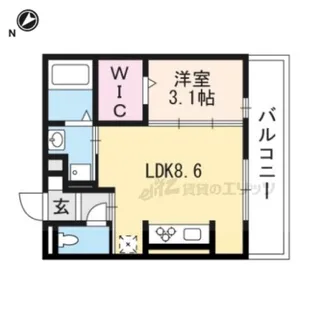 Cozy Cote 上鳥羽【3階】の間取り