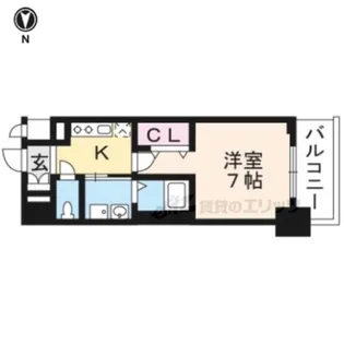 べラジオ雅び烏丸十条【4階】の間取り