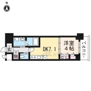 ベラジオ雅び烏丸十条【5階】の間取り