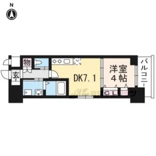 ベラジオ雅び烏丸十条【6階】の間取り