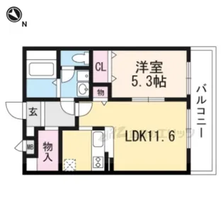 アンプルールフェールオリゾン【302号室】の間取り