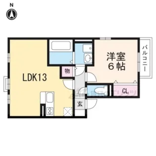エストコリーヌ ?番館【1階】の間取り