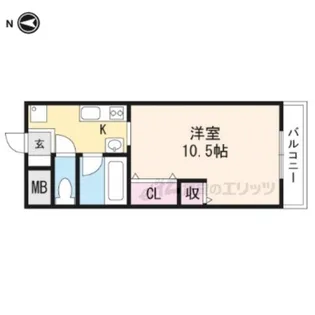 べレール岡山手【2階】の間取り