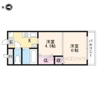 ベレール岡山手【3階】の間取り