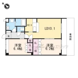 プランドール悠【2階】の間取り
