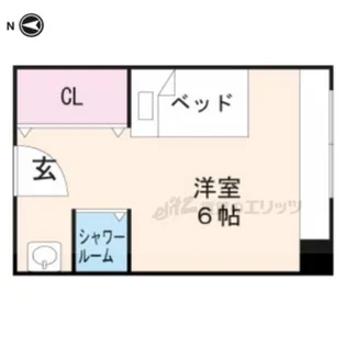 くずは寮【208号室】の間取り