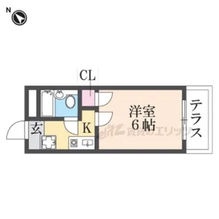 アネーロ壱番館【410号室】の間取り