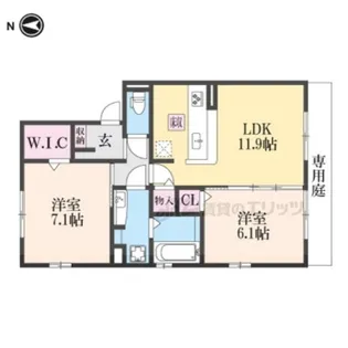 Maison つわぶき【1階】の間取り