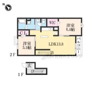 グランド ヒル弐番館【4階】の間取り