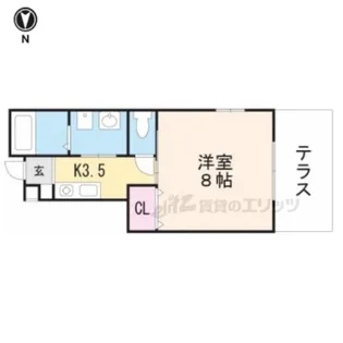 アクアハイツ【1階】の間取り