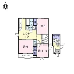 アパートメントくり【2階】の間取り