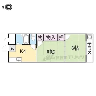城北コーポⅡ【302号室】の間取り