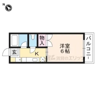 シャトー尾本【1階】の間取り