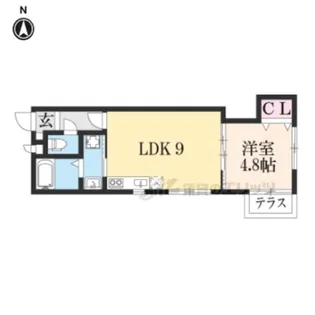 Chouchou kuzuha【101号室】の間取り