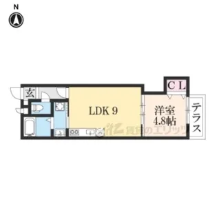 Chouchou kuzuha【303号室】の間取り